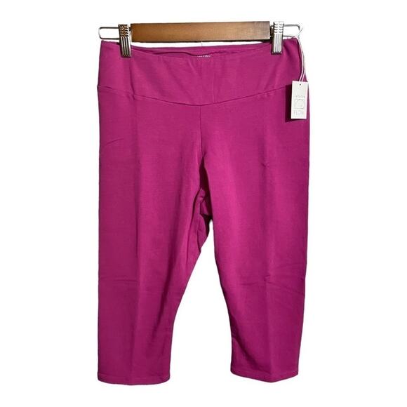 Anthropologie LACAUSA Astral Mid Rise Capri Leggings in Dragonfruit Size M NWT - Picture 5 of 10